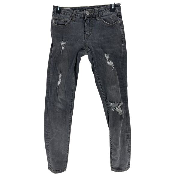 Jag Jeans Women Size 0 Gray Mid Rise Ripped Distressed Denim Stretch Cotton - Picture 1 of 7